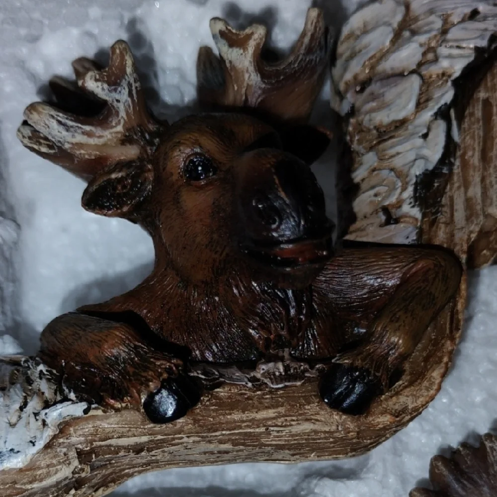 Moose Decorated Cross Wall Hanging - Picture 6 of 8